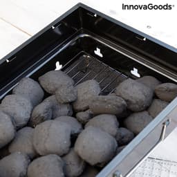 Opvouwbare draagbare barbecue voor gebruik met houtskool BearBQ InnovaGoods — thumbnail 5