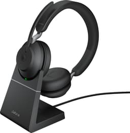 Jabra Evolve2 65 MS Stereo + Stand - Bluetooth Headset - op oor - draadloos - USB - noise isolating - zwart — thumbnail 1