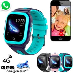 GPSHorlogeKids© - GPS horloge kind - smartwatch kinderen - WhatsApp - 4G videobellen - spatwaterdicht - SOS alarm - incl. SIM - OMNI Blauw — thumbnail 1