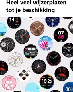 Belesy® Eighteen - Smartwatch Dames - Smartwatch Heren - Horloge - Full Circle - Super mooi scherm - 18 Wijzerplaten - Stappenteller - Bloeddruk - Mutli sport - Milanees - Staal - Goud - Moederdag — thumbnail 5