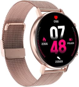 Belesy® Eighteen - Smartwatch Dames - Smartwatch Heren - Horloge - Full Circle - Super mooi scherm - 18 Wijzerplaten - Stappenteller - Bloeddruk - Mutli sport - Milanees - Staal - Goud - Moederdag — thumbnail 3