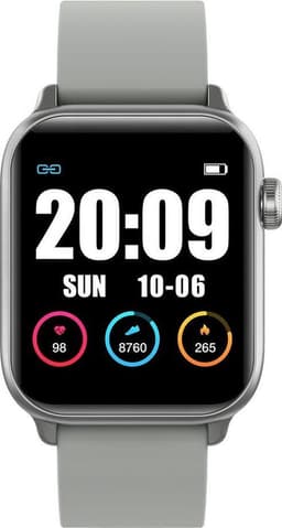 Belesy® Pro - Smartwatch Dames - Smartwatch Heren - Horloge - 1.3 inch - Kleurenscherm - Full Touch - Stappenteller - Grijs - Siliconen — thumbnail 4