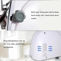 Elektrische Kaasrasp - Keukenmachine Versnipperaar - Snel Ingrediënten Bereiden - 3 Roestvrijstalen Messen - 300W Vermogen - Zilver — thumbnail 2