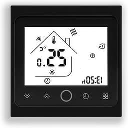 Slimme Thermostaat - Verwarming Bediening - Energie Besparen - App Bediening - 220 Volt - Zwart — thumbnail 1