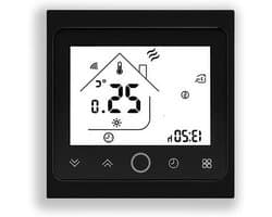 Slimme Thermostaat - Verwarming Bediening - Energie Besparen - App Bediening - 220 Volt - Zwart