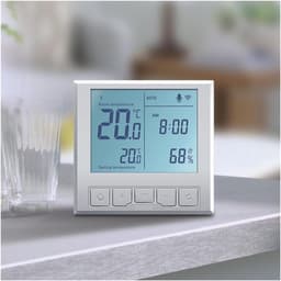 Digitale Thermostaat - Slimme Temperatuurregelaar - Verwarming Regelen - Vochtigheid Weergave - Voor Gasboiler - Zwart — thumbnail 3