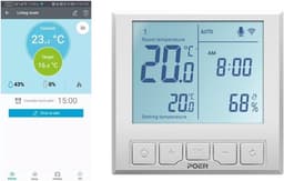 Digitale Thermostaat - Slimme Temperatuurregelaar - Verwarming Regelen - Vochtigheid Weergave - Voor Gasboiler - Zwart — thumbnail 4