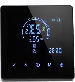 Digitale Thermostaat - Slimme Regelaar - Vloerverwarming Instellen - Programmeerbare Schema's - 86 mm - Zwart — thumbnail 1