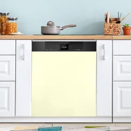 Vaatwasserhoezen Magnetisch - Keuken Decoratie - Apparaten Versieren - Zelf Snijdbaar - 58 x 66 cm - Licht Geel — thumbnail 3