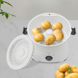 Elektrische Schilmachine - Automatische Dunschiller - Snel Groenten Schillen - Eén Knop Bediening - 1 kg Capaciteit - Wit — thumbnail 2