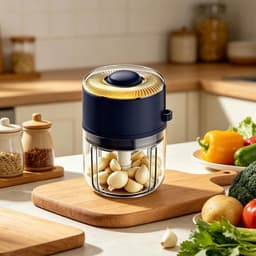 Mini Voedselhakmolen - Kleine Keukenmachine - Maalt Ingrediënten - Oplaadbaar Draadloos - 350 ml Capaciteit - Blauw — thumbnail 5