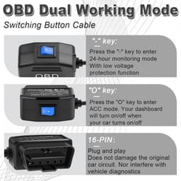 Cosensi - Dailygoods - Type-C OBD Netsnoer Adapter voor Dashcam en GPS — thumbnail 2