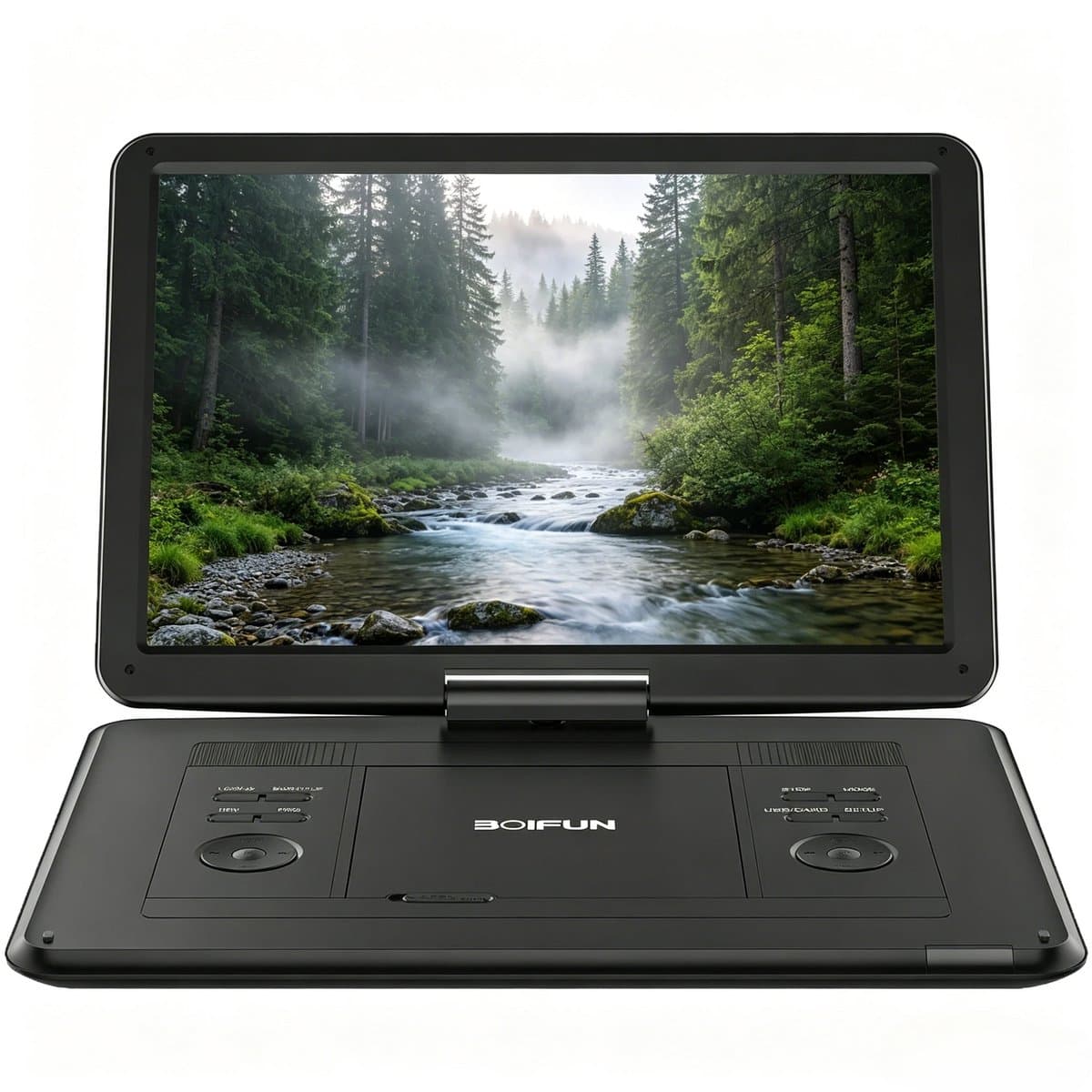 17,5" draagbare dvd speler - 15,6" HD Groot Graaibaar Scherm - voor in de auto - 4-6 Uur Speeltijd met Batterij - Geheugen-Afspeelfunctie - Ondersteuning USB/TF-kaart [Blu-ray niet Ondersteund] — afbeelding 1