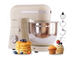 Gatson 1500W Keukenmachine - 10 Snelheden - 5L Mengkom - Dubbele Handvat - Keukenrobot - Keukenmixer - Foodprocessor