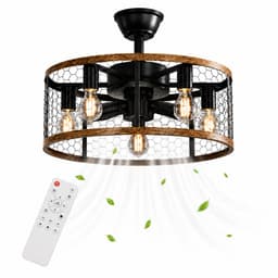 WERYOU® illuminAIR Plafondventilator - Plafonniere - Plafondventilator met Afstandsbediening - Plafondlamp - Plafond ventilator met Verlichting - Ventilator lamp — thumbnail 1