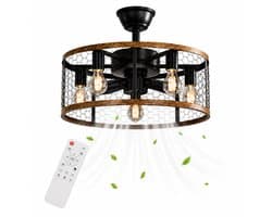 WERYOU® illuminAIR Plafondventilator - Plafonniere - Plafondventilator met Afstandsbediening - Plafondlamp - Plafond ventilator met Verlichting - Ventilator lamp