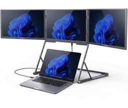 Triple Portable Monitor Surround 14" - Full HD Draagbare monitor met USB-C & HDMI - Tri screen - Plug & Play - Incl. Draagtas — thumbnail 1
