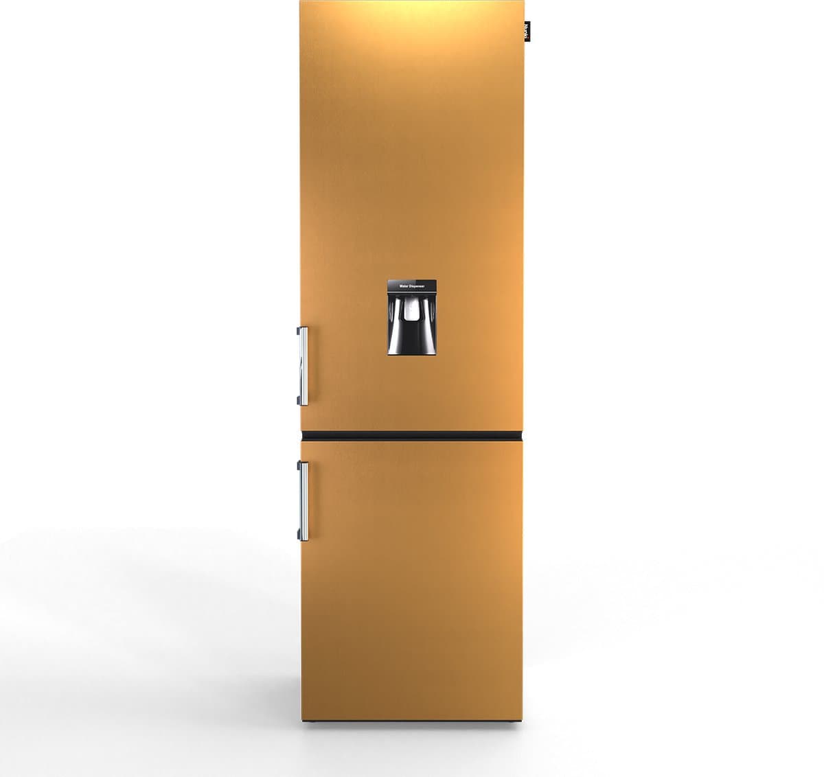 NUNKI LARGEH2O-FBRZ / Combi Bottom Koelkast, E klasse, 268l, Waterdispenser, Brushed Bronze - Texture (FRONT only) — afbeelding 1