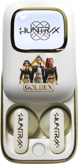 KPop Demon Hunters - Huntr/x - Golden - draadloze oordopjes - schuifdisplay met LED verlichting - met oplaadcase - touch control - lange batterijduur — thumbnail 1