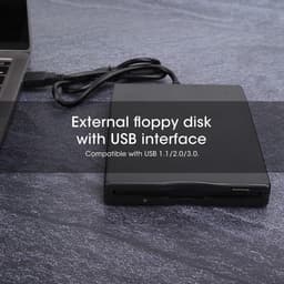 Externe Floppy Drive - 3.5 Inch Lezer - Data Overzetten - Ultra Dun Licht - 3.5 inch - Zwart — thumbnail 3