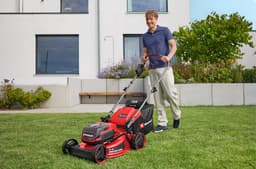 Einhell Accu Grasmaaier GC-CM 36/46 S Li BL Kit - Power X-Change - 36 V/Li-ion - Maaibreedte: 46 cm - Aanbevolen gazonoppervlakte: tot 500 m² - 50 L opvangzak - Maaihoogte: 25-80 mm - Incl. 2x 4.0 Ah accu en 1 oplader — thumbnail 2