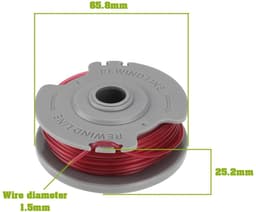 Dailygoods - Dailygoody - Vervangende spoelen - Grasmaaier spoelen - 2 stuks - Grijs - Trimmerlijnen voor tuinen - Geschikt voor Gardena - 10 meter kabel — thumbnail 5