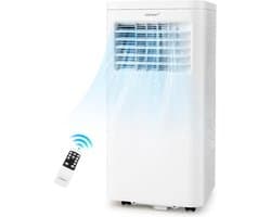 COSTWAY Mobiele airconditioner, 9000 BTU, 2,5 kW, koelen, ventileren en ontvochtigen, grootte van de ruimte tot 62 m³ (23 m²), 24-uurs timer, slaapmodus, mobiele airconditioning met afvoerslang, 52 dB [Energieklasse A]