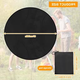 Vuurvaste BBQ Mat voor Onder de Grill, Beschermende Vloermat voor Open Haard en Kookplek, Ideaal voor Barbecue en Kamperen, 48 Inch Groot — thumbnail 2
