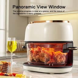 Olievrije Airfryer - Elektrische Friteuse - Gezonder Eten - Grote Capaciteit - 4 liter - Wit — thumbnail 4