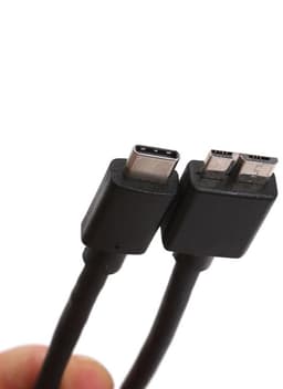 USB C Harde Schijf Kabel - Externe Harde Schijf Kabel - Data Overzetten - 5Gbps Snelheid - 30 cm - Zwart — thumbnail 2