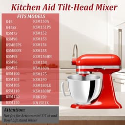 RVS Mengkom - Keukenmachine Kom - Bakken en Mixen - Met Handvat Vaatwasserbestendig - 5 Liter Inhoud - Zilverkleurig — thumbnail 3