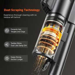 Uwant V500 Draadloze Stofzuiger met Automatisch Leeg- en Stofopvangsysteem,Krachtige zuigkracht van 50.000 Pa, drie standen,LED-stofverwijderingslamp,7-laags HEPA-filtratie, Anti-klitborstel, Steelstofzuiger voor Dierenhaar,Harde Vloeren en Tapijt — thumbnail 3