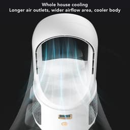 Bladeless Bureau Ventilator - Stille Ventilator - Bureau Koeling - 6 Snelheden - 30 Watt - Wit — thumbnail 2
