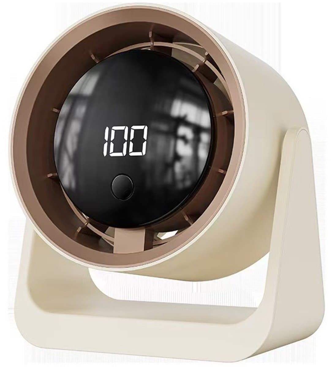 Ventilatoren-Draagbare Tafelventilator en Wandventilator 2-in-1 - Krachtige Accu - Smart LED Display - USB-C Oplaadbaar - 140° Kantelbaar - Ultra Stil voor Slaapkamer en Kantoor — afbeelding 1