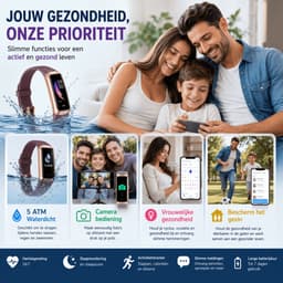Smartwatch Dames & Heren met 3 Luxe Armbanden – AMOLED HD Fitness Tracker – Hartslagmeter, Slaapmonitor, Stappenteller & 25 Sportmodi – IP67 Waterdicht — thumbnail 5