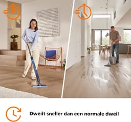 Philips OneUp Elektrische Dweil 5000 series XV5113/01 + Extra oranje dweilpad - Dweilsysteem - Vloerreiniger - Vuil water opzuigen - 2 standen - 70min dweilen - Geen emmer nodig — thumbnail 5