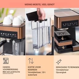 Thuys - Espressomachine - Koffiezetapparaat - Koffiemachines - Bruin — thumbnail 4