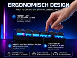 Gaming Toetsenbord met RGB Verlichting – Full Size – Mechanisch Gevoel – Waterbestendig – Geschikt voor PC & Laptop — thumbnail 2