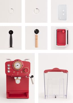 CREATE - Pack THERA RETRO Express-koffiezetapparaat + MILL PRO koffie- en kruidenmolen - Rood — thumbnail 3