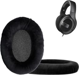 kwmobile 2x fluwelen oorkussens geschikt voor Sennheiser HD 559 / 569 / 599 koptelefoons - Kussens voor over-ear-koptelefoon in zwart — thumbnail 1