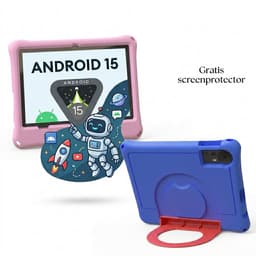 KidsTab Pro 10 Inch — Kindertablet — Android 15.0 — 8GB RAM (4+4) — 32GB — Inclusief Schokbestendige Hoes & Standaard — Roze — thumbnail 1