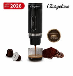 ChargeLuxe Draagbaar Koffiezetapparaat & Espressomachine – Vaderdag Cadeau voor Papa – Koffiemachine voor Onderweg – Cups, Capsules & Gemalen Koffie – Verwarmt Zelf Water – IJskoffie – Reizen, Camping, Vakantie & Auto – 12 Volt — thumbnail 1