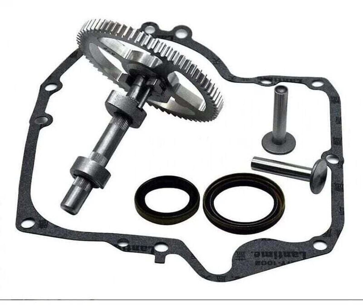 Geschikt voor Briggs & Stratton nokkenassen 793880, 793583, 792681, 791942, 795102; nokkenasvervangingsset met oliekeerring 795387; en Ruikalucky carterpakking 697110 LKBD. — afbeelding 1