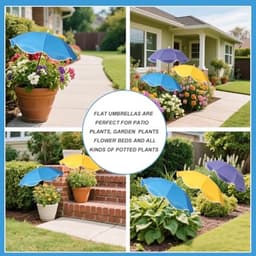 3e Verstelbare Plantenparasol, Grote waterdichte Tuinparasols Duurzaam Buitenzonwering voor Potplanten Bloemen Groenten — thumbnail 4