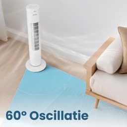 Auronic Torenventilator - Met Afstandsbediening en Timer - Ventilator - 60° Oscillatie - 76 cm - Wit — thumbnail 5