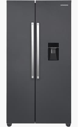 Heinner HSBS-HM529NFINVDGWDE++ American Side-by-Side Koelkast met Waterdispenser 529 L – Total No Frost – Inverter Compressor – Super Freeze – Open-deur Alarm – Vingerafdrukbestendige Afwerking – Antracietgrijs – 5 Jaar Garantie — thumbnail 1