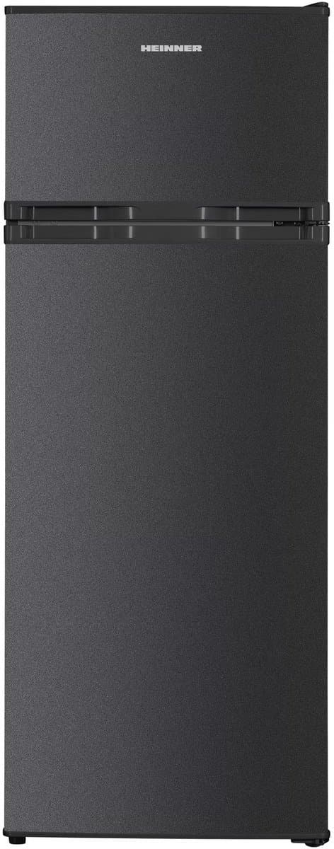 Heinner HF-H2206DGE++ Koel-vriescombinatie 206 L – Instelbare Thermostaat – LED-verlichting – Omkeerbare Deur – Vingerafdrukbestendige Afwerking – Antracietgrijs – 5 Jaar Garantie — afbeelding 1