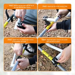 Dailygoods- Grastrimmerhandgreep Ergonomisch - Onkruidhandgreepverlenging - Aluminium Beugelclip - Gazononderhoud - Landschapsarchitectuur - Vermindert lumbale vermoeidheid - Onkruidverdelgerhandgreep — thumbnail 5