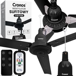 Cronos Comfort - Plafondventilator - Ø 120 cm - Met Afstandsbediening & Timer - Energiezuinig 30W — thumbnail 1