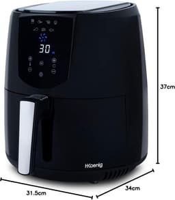 Compacte Airfryer - Heteluchtoven - Gezond Koken - 7 Programma's - 4 Liter - Zwart — thumbnail 5